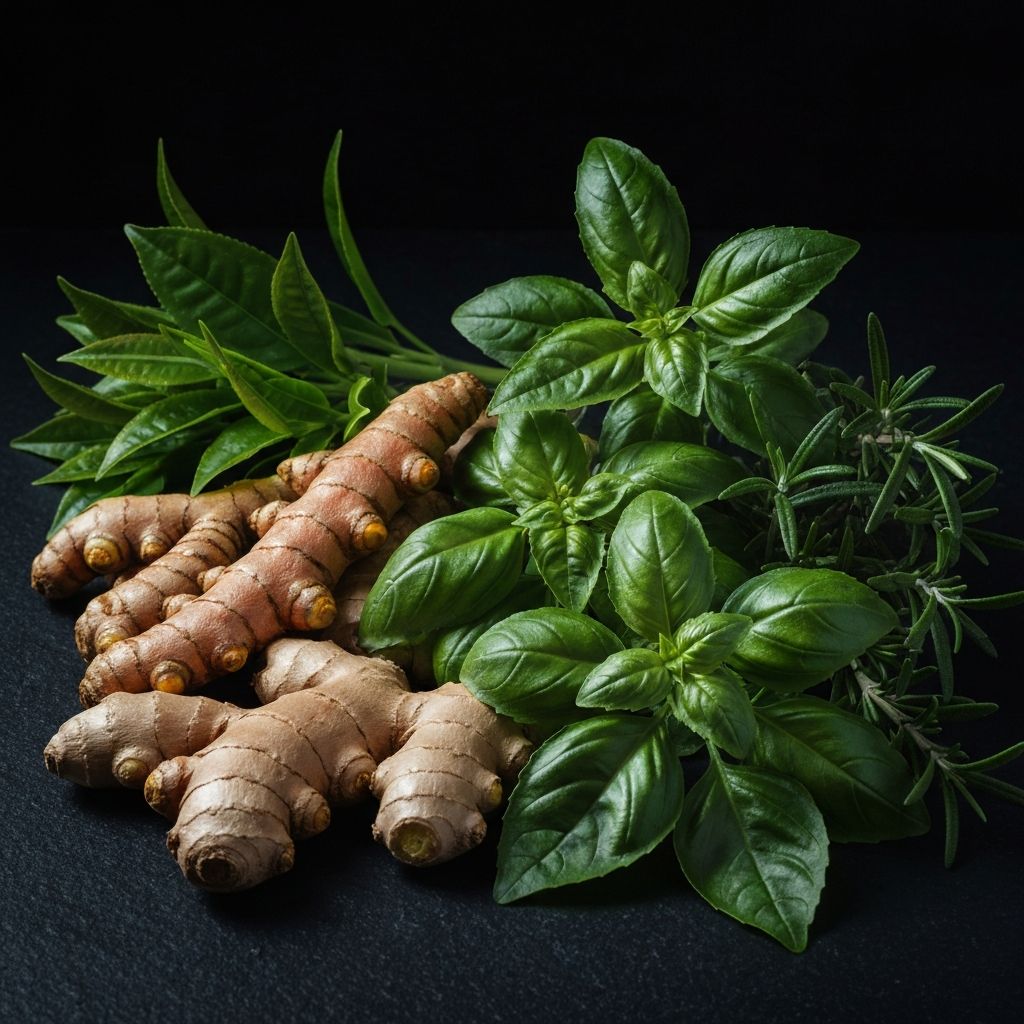 Herbal dan rempah alami segar